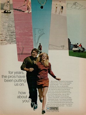 1970 Converse Boat Tennis Golf Basketball Coolettes Shoes Photo VINTAGE PRINT AD