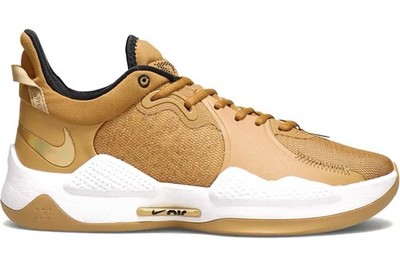 Nike PG 5 Wheat Low Top Lace-Up Men's Basketball Sneaker US 9.5 Paul George 