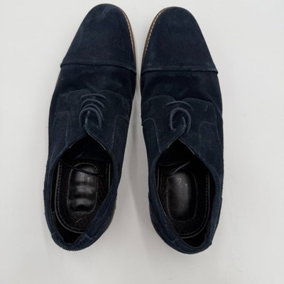 New Carlo Morandi Tony Oxford Suede Leather Shoes Size:10D Men DeepNavy Cap Toe New Carlo Morandi Tony Oxford Suede Leather Shoes Size:10D  main image 3