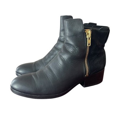 3.1 Phillip lim Designer Women's Black Leather Ankle Boots EU 40