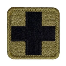 Medic Patch Military First Aid EMT EMS Responder Red Cross Hook Loop MADE IN USA