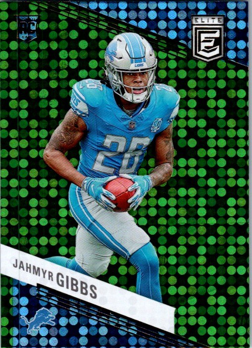 2023 Donruss Elite #144 Jahmyr Gibbs Green Disco