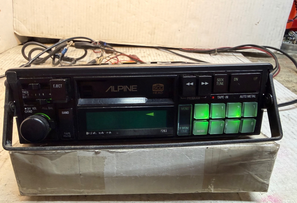 USED ALPINE AM-FM CASSETTE RADIO Model 7283 | eBay