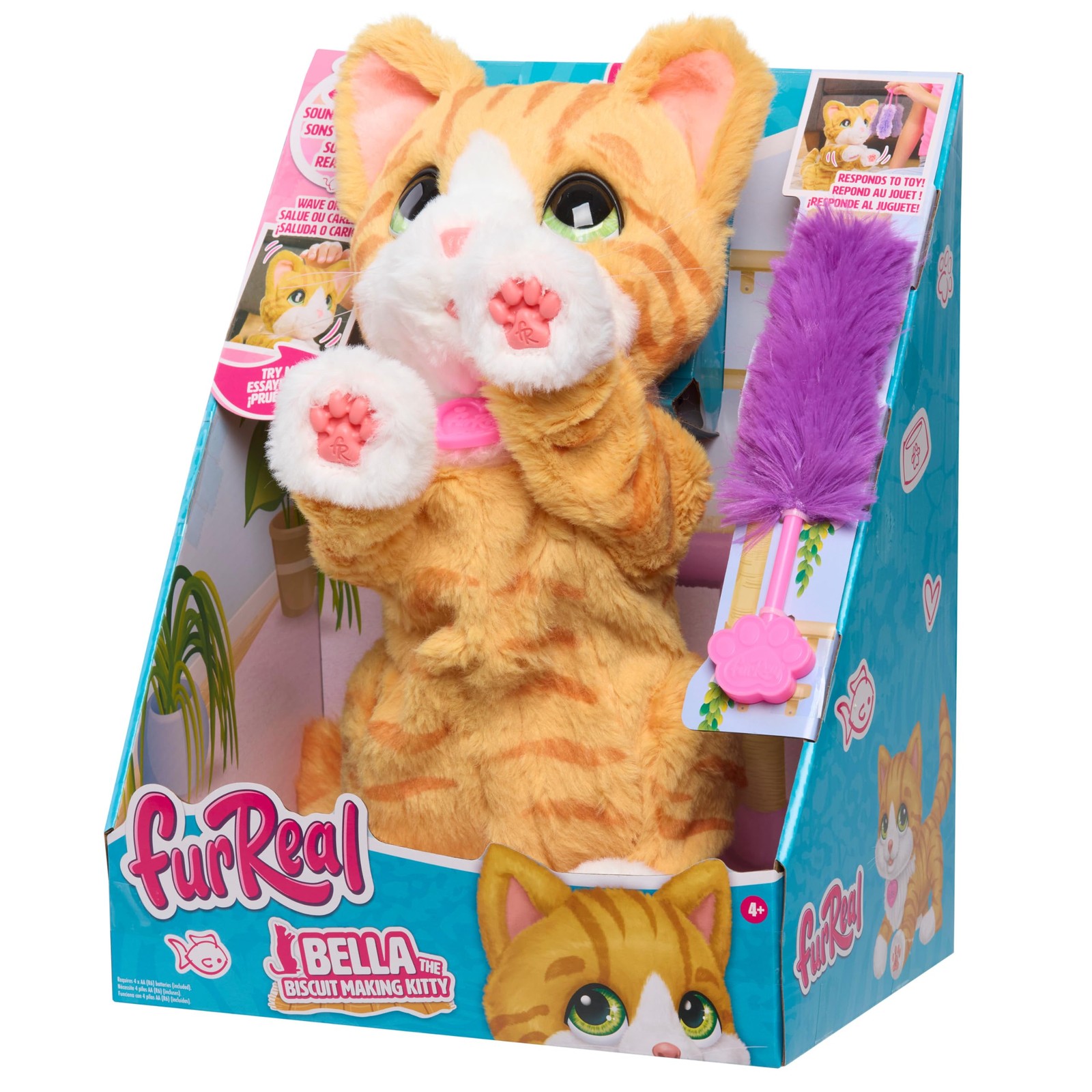 Just Play furReal Bella The Biscuit-Making Kitty, 25,4 cm großes, interaktives S