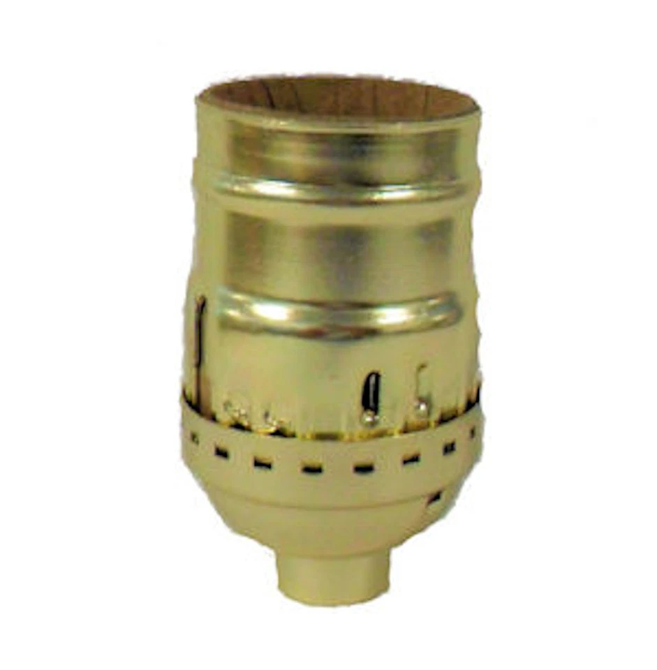 SATCO BRASS-PLATED KEYLESS LAMP SOCKETS TR-13