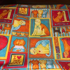 Material Debbie Mumm Jo-Ann Fabric 1 Yard Love Cats Kitty 42  X 36 Catitude