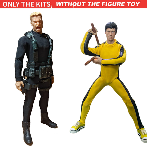 1/12 Scale Bruce Lee Training Suit New Jumpsuit Clothes Fit 6"Action Figure Toy