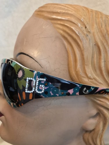 DOLCE & GABBANA Multi-colored Sunglasses, DG Rhinestone Sides, MODEL DG 653S