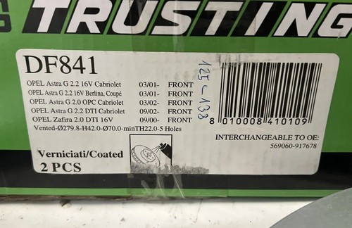 2*TRUSTING DF841 brake disc 280.0x24,9mm, 5x70,0, ventilated, painted - Picture 3 of 9
