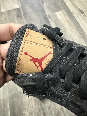 Unreleased Sample Nike Air Jordan 4 Black Levis 6Y/7.5W | eBay