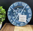 SHABBY CHIC MELAMINE Teal Spring Floral 8.5" Salad Plates (SET OF 4) NEW W/TAGS