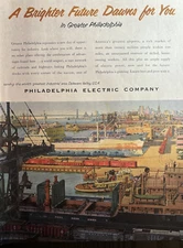 1953 Philadelphia Electric Company Serving Delaware Valley Industry VTG Print Ad