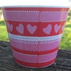 Plastic Hearts Valentine Theme Plant Flower Pot Vase Red Pink White 2006 Melamin — photo 2