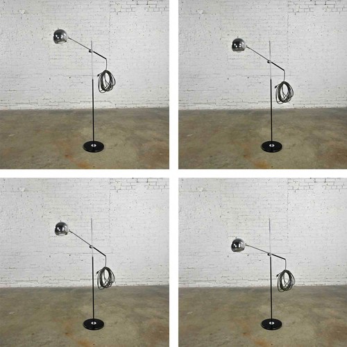 MCM Orbital Chrome Ball Adjustable Floor Lamp Attributed to Robert Sonneman - Picture 10 of 12