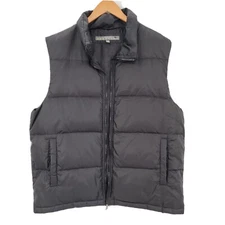 Kenneth Cole Reaction Women's Large Down Feather Puffer Vest Jacket Black