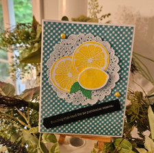 STAMPIN UP CARD KIT - LEMONS SENDING THIS CARD FOR NO PARTICULAR MAKES 4 25.333