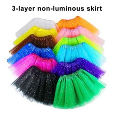 Glitter Children's Mesh Skirt Girls' Dance Performance Skirt Half Body Skir Y5N1
