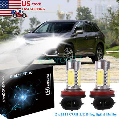 2PCS LED Fog Light Protekz Kit H11 6000K White SKN for 2006-2013 Lexus RX400H