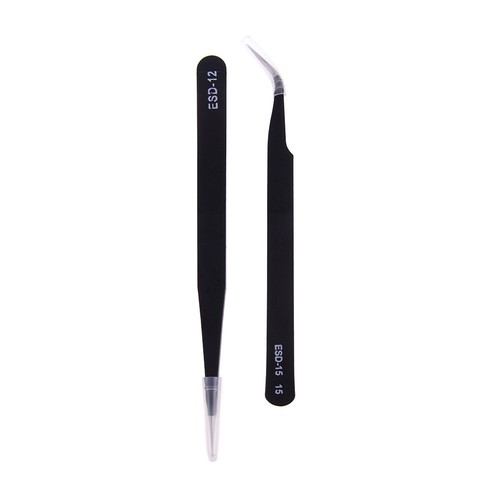 2x Anti-static Elbow and Straight Stainless Steel Tweezers Cake Mold~JPPTUK ZT - Imagen 5 de 10