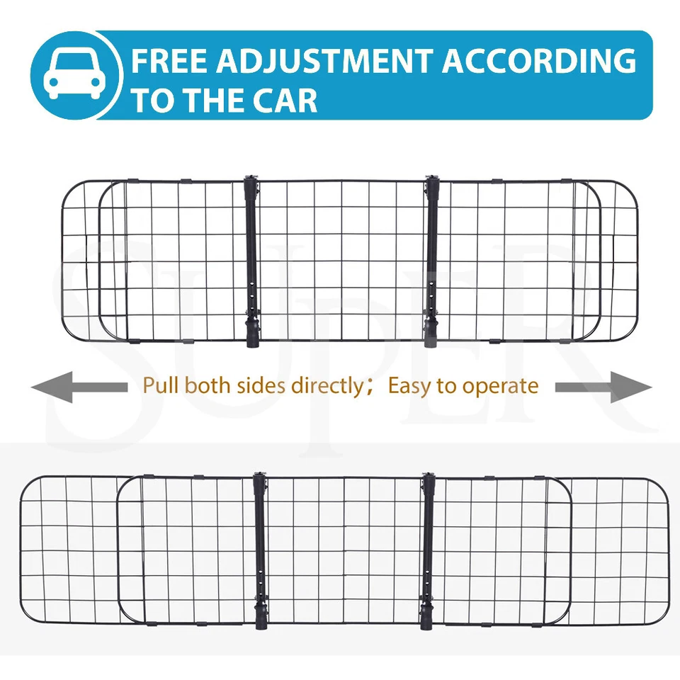 Dog Guard Adjustable Safety Dog Pet Car Mesh Barrier Headrest Travel Heavy Duty - image 3 of 4