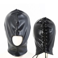 Nightclub Head Hood Open Mouth Mask SM Restraint Party Cosplay Costume Headgear