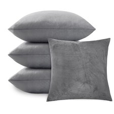 Velvet Cushions Filled or Cushion Covers Pack 4, 2, 1  Bed Sofa Decor Pillows