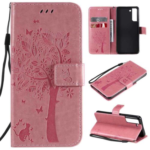 For Samsung S21 Plus S20 FE S10 S9 S8 S7 Magnetic Flip Wallet Leather Case Cover - Picture 9 of 49