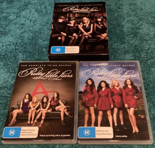 Pretty Little Liars Seasons 1-4 DVDs - Region 4 - Drama - FREE FAST POSTAGE - Picture 1 of 6