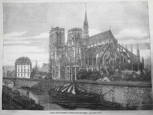 Nouvelles illustrées de Londres 23 juillet 1859. Cathédrale Notre Dame restaurée. bovins etc - Photo 23 sur 23