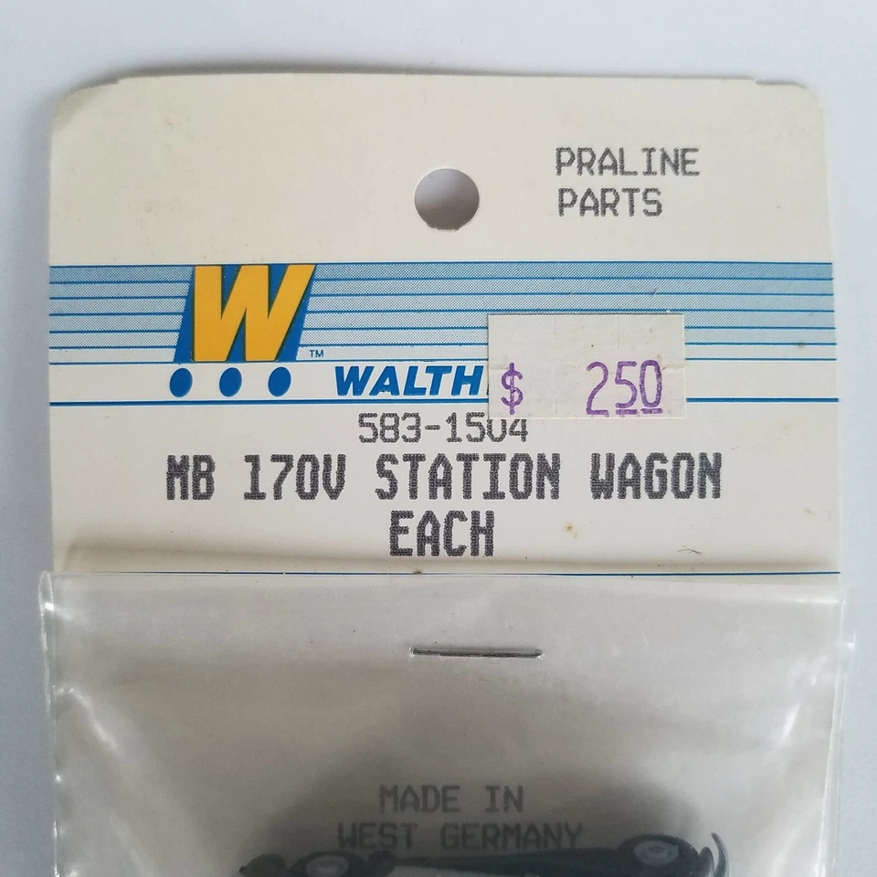 Walthers Station Wagon HO 1/88 Scale MB Mercedes 170V West Germany Vtg Tub12 - Image 3 of 4
