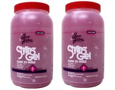 2 Pack Queen Helene Hard to Hold Styling Gel Firm Hold Alcohol Paraben Free 5 Lb