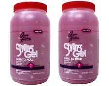 2 Pack Queen Helene Hard to Hold Styling Gel Firm Hold Alcohol Paraben Free 5 Lb