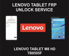 Lenovo Tablet Unlock, Go, Lenovo Tab M8 HD, TB8505F