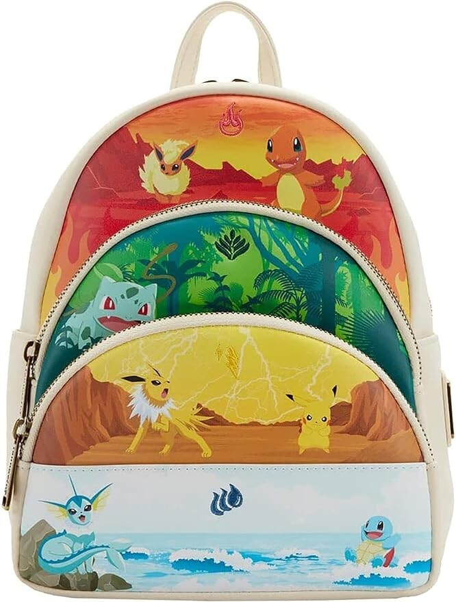 Loungefly Pokémon Elements Triple Pocket Mini Backpack Brand  display picture 2