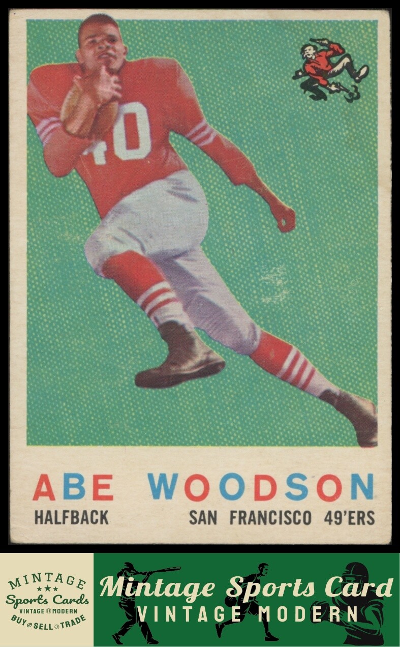 1959  Topps - Abe Woodson - Rookie RC #102 49ers GD/GD+
