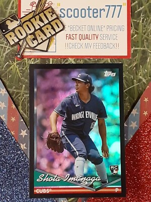 2024 Topps Archives~#245 SHOTA IMANAGA  {RC}《''BLACK'' Foilboard 》CUBS