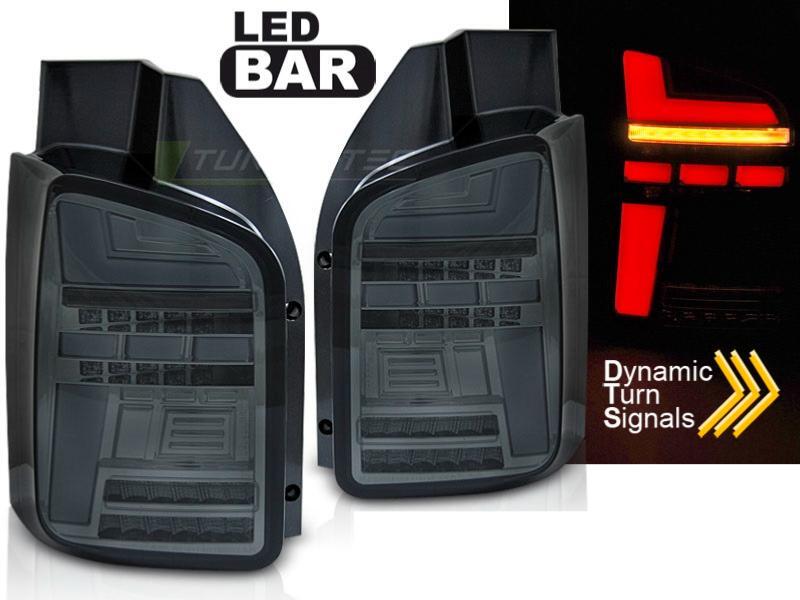 Feux arrière LED bar anti-erreur pour VW T5 2010-2015 optiques fumées