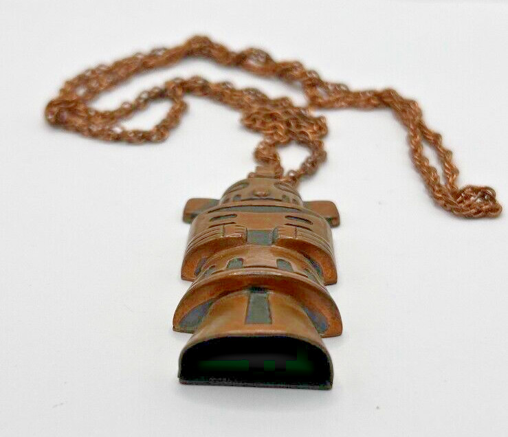 Vntg Bell Trading Post Solid Copper 3D Kachina Ne… - image 4