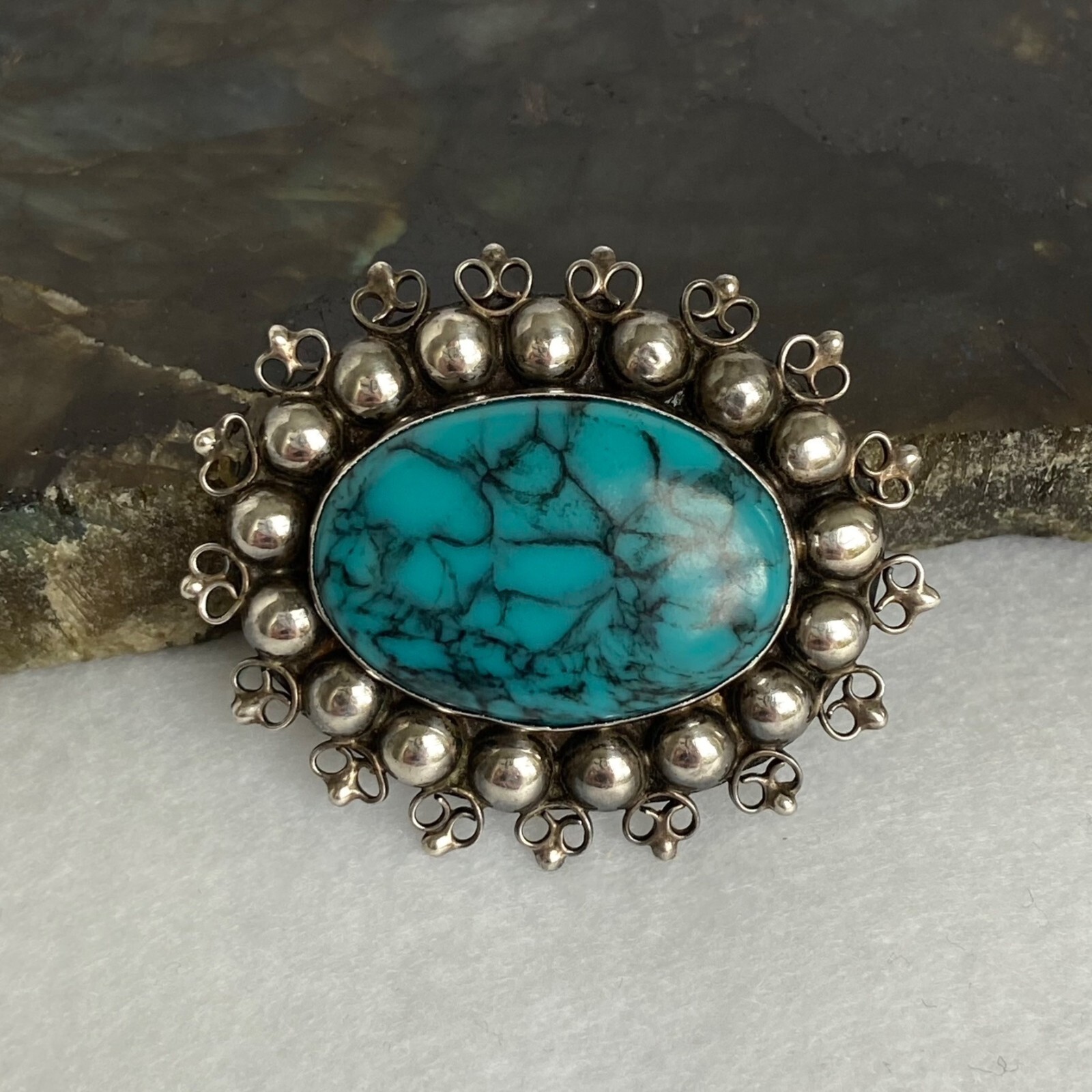 Vintage Sterling Silver 925 Southwest Style Filig… - image 1