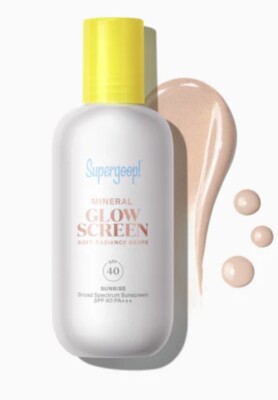 Supergoop! Mineral Glow Screen Soft-radiance Drops Spf 40 Sunscreen Golden Hour 