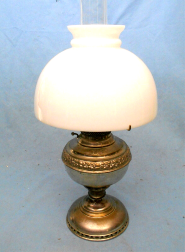 JUNO OIL LAMP AND MILK GLASS SHADE - Picture 1 of 9