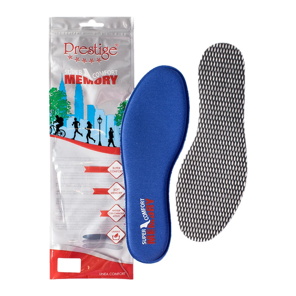 SOLETTE PLANTARI DA SCARPE IN MORBIDO MEMORY FOAM - SOTTOPIEDE PRESTIGE COMFORT