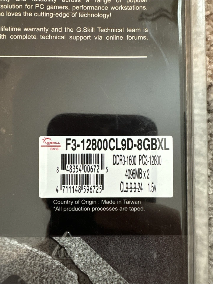 G.SKILL Ripjaws X Series 16GB (2x 4GB) DDR3-1600 PC3-12800 - Image 3 of 4