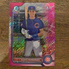 2022 Bowman Chrome Prospects Alexis Hernandez Pink Shimmer Refractor /199 Cubs