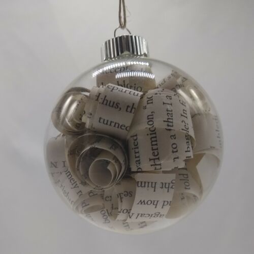 Harry Potter Christmas Ornament, Clear Ornament, Harry Potter Book Page Ornament - Picture 5 of 10