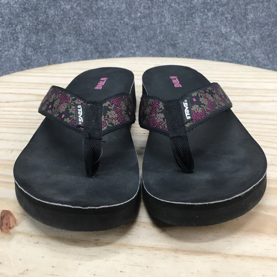 Sandalias Teva para mujer 11 chanclas tanga multicolor puntera floral sin cordones 6139 Foto 4 de 4