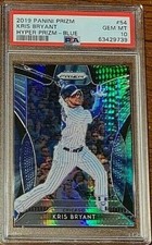 2019 Panini Prizm Hyper Blue Baseball #54 Kris Bryant PSA 10 Pop 1