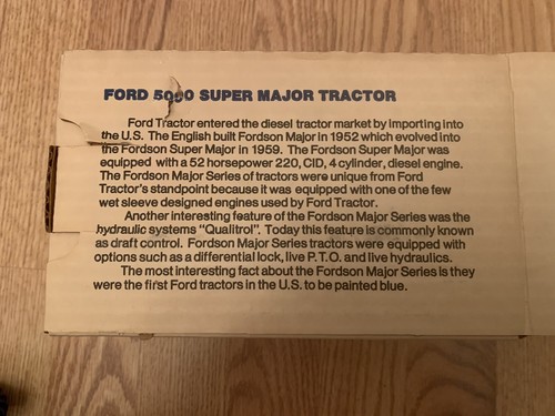 Ford 5000 Super Major Tractor Collector's Edition, BNIB - Picture 6 of 7
