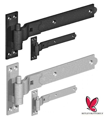 Haken- und Bandscharniere 10''''-18'''' Tor Garage schwer VERKRANKT stabiler Schuppen Scheunentür