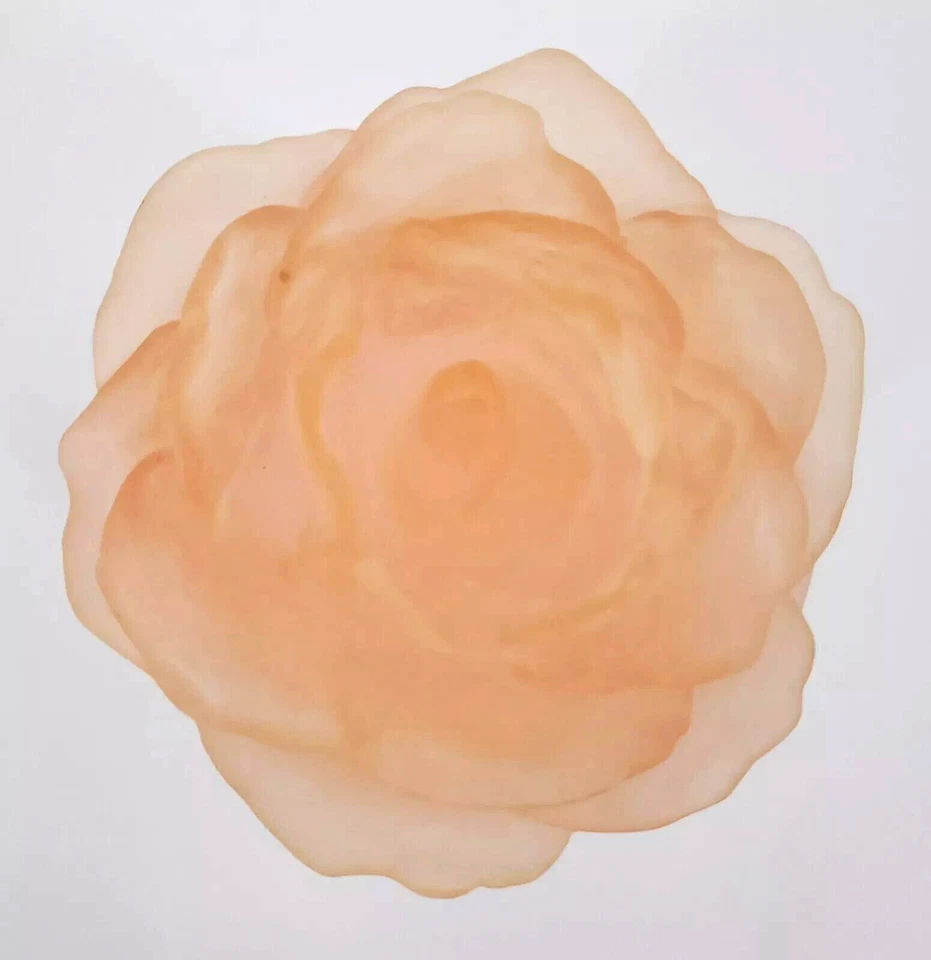 VELA ROSA SELLO TARRO DE VIDRIO TAPA DECORATIVA FLOR ROSA mediana RETIRADA vintage Foto 3 de 4